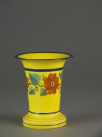 Lot 416 - A 19th century Staffordshire canary yellow...