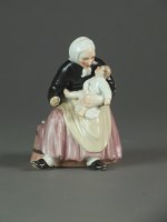 Lot 435 - A Zurich porcelain Peasant model group, circa...