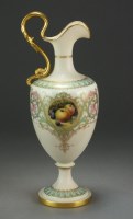 Lot 467 - A Royal Worcester ewer painted with a central...