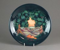 Lot 483 - A Moorcroft Mamoura pattern plate designed by...