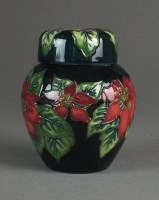 Lot 492 - A Moorcroft ginger jar and cover in the...