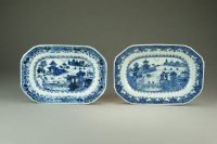 Lot 528 - Two Chinese blue and white dishes, Qianlong,...