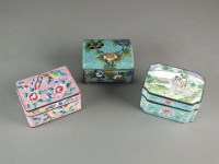 Lot 605 - Two Chinese enamel boxes, late Qing Dynasty,...