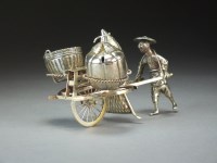Lot 619 - A Chinese silver figural condiment set by Zee...