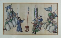Lot 638 - Three Chinese paintings on pith paper, 19th...