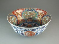 Lot 654 - A Japanese Imari punch bowl, Meiji period, of...