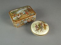 Lot 662 - A Japanese Satsuma box and cover, possibly by...