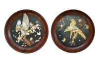 Lot 684 - A pair of Japanese shibayama plaques,...