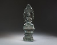 Lot 695 - A South East Asian bronze figure of Buddha...