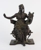 Lot 714 - A late 19th century bronze figure of a seated...