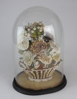 Lot 749 - A Victorian shell sculpture forming a basket...