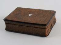 Lot 770 - A mid 19th century Swiss burr wood rectangular...