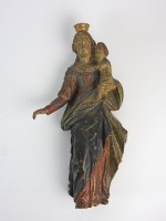 Lot 772 - A polychrome decorated carved wood figure of...