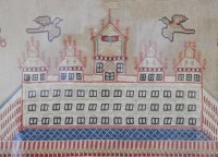 Lot 780 - A Victorian sampler, circa 1870, depicting a...