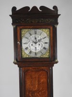 Lot 826 - A George III oak crossbanded mahogany eight...