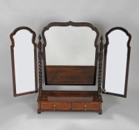 Lot 849 - An early 20th century mahogany triptych...