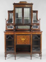 Lot 873 - An early 20th century mahogany marquetry and...