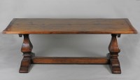 Lot 887 - A reproduction Multiyork oak refectory type...