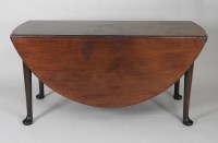 Lot 891 - A mid 18th century mahogany drop-leaf dining...