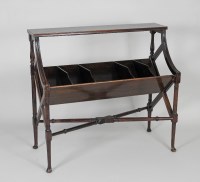 Lot 899 - A mahogany folio / book trough, circa 1900,...