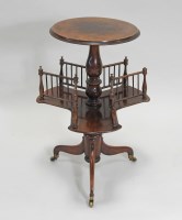 Lot 932 - A Victorian walnut pedestal occasional table,...