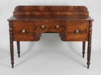 Lot 939 - A William IV mahogany sideboard the low shelf...