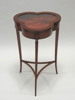 Lot 952 - An Edwardian mahogany ebony and boxwood line...