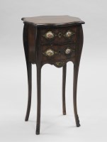 Lot 956 - A Louis XV style serpentine bedside chest of...