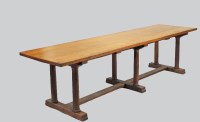 Lot 962 - A Gordon Russell oak refectory table, the...