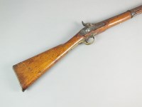 Lot 984 - A three band percussion musket, 19th century,...