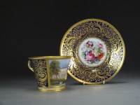 Lot 10 - A Chamberlain and Co, Worcester cup and saucer...