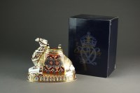 Lot 51 - A Royal Crown Derby paperweight modelled as a...