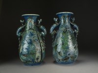 Lot 57 - A pair of C H Brannam pottery vases, possibly...