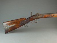 Lot 89 - A mid-19th century percussion hunting rifle,...