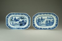 Lot 99 - Two Chinese blue and white dishes, Qianlong,...