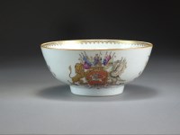 Lot 126 - A Chinese armorial bowl, Qianlong, of rounded...