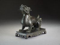 Lot 167 - A Chinese bronze figure of a Kylin, Qianlong...