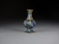 Lot 177 - A Chinese cloisonne vase, Qianlong four...