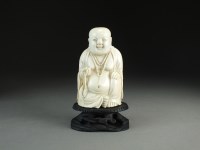 Lot 188 - A Chinese ivory figure of a laughing Buddha,...