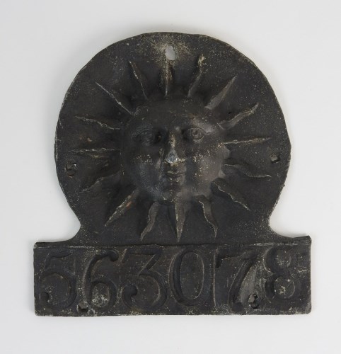 Lot 266 - A Sun Insurance Office lead fire mark with...