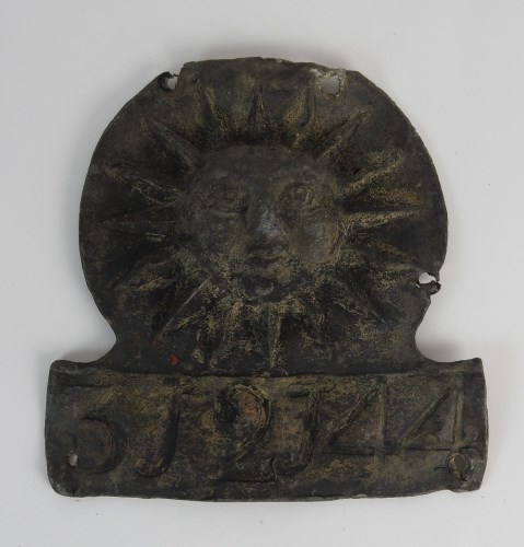 Lot 267 - A Sun Insurance Office lead fire mark with...
