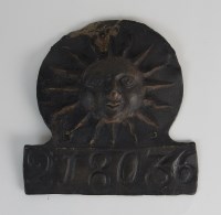 Lot 268 - A Sun Insurance Office lead fire mark with...
