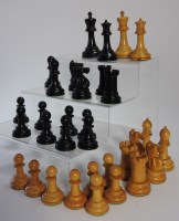 Lot 315 - A Jacques Staunton pattern ebony and boxwood...