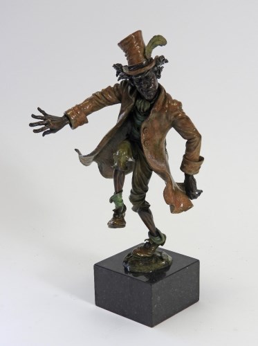 Lot 322 - A modern cold painted bronze figure of a...