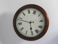 Lot 346 - A mahogany cased railway single fusee wall...