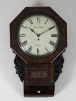 Lot 352 - A William IV mahogany brass inlaid drop-dial...