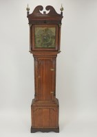 Lot 355 - A George III oak eight day longcase clock, the...