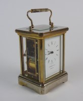 Lot 364 - A silvered brass carriage clock, the 2.5 inch...