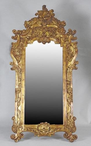 Lot 366 - A modern Rococo style pier mirror, giltwood...