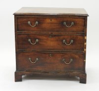Lot 380 - A 19th century mahogany serpentine chest of...
